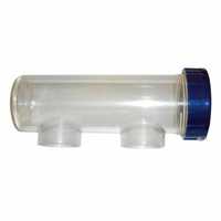 Vase transparent avec écrou bleu pour cellule compatible Paramount®