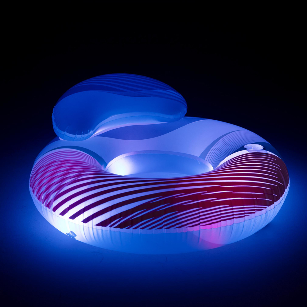 Bouée Piscine Gonflable Avec Porte-gobelet - Diam. 76 Cm, PVC, Supporte 150 Kg, Pour Adultes/enfants