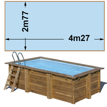Piscine bois rectangulaire 4.27m x 2,77m x H.1,19m